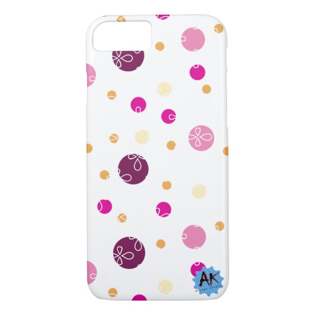 Polkadot violet mönster Case-Mate iPhone skal (Baksida)