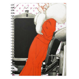 Polkadots flapper anteckningsbok med spiral