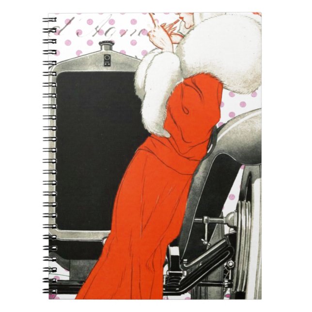 Polkadots flapper anteckningsbok med spiral (Framsidan)