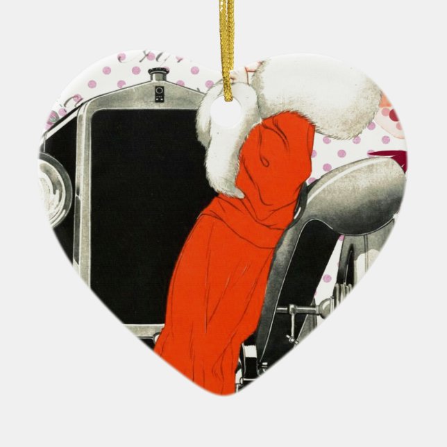 Polkadots flapper julgransprydnad keramik (Framsidan)