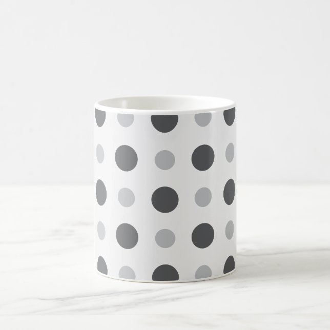 Polkadots Grått Kaffemugg (Center)