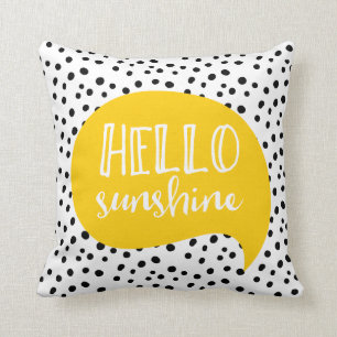 Polkaen för hejsolskengult pricker finnigt kudder kudde