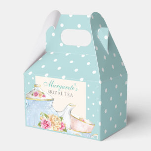 Polkaen för Tea för blommigtpersonligen pricker Presentaskar