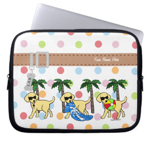 Polkaen för tecknaden för labb för laptop sleeve