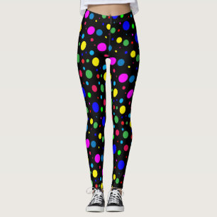 Polkaen pricker bubblar damasker för leggings