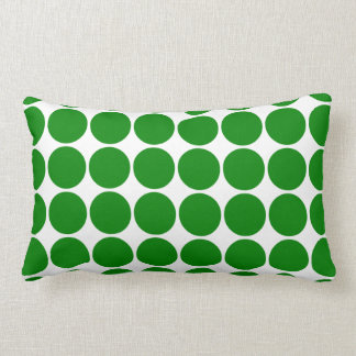 Polkaen pricker cirklar & Spots: Grön polka dots Lumbarkudde