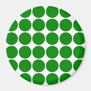 Polkaen pricker cirklar & Spots: Grön polka dots Magnet