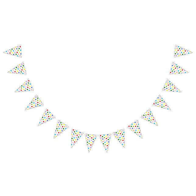 Polkaen pricker färgrikt vimplar (Alla)