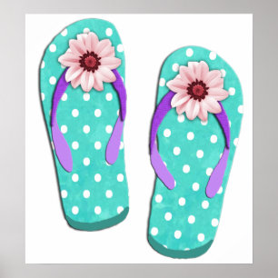 Polkaen pricker flinflip flops poster