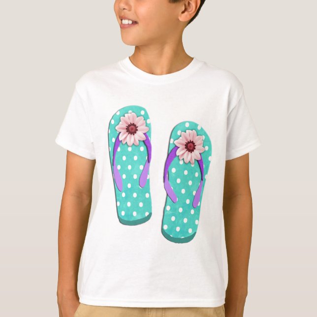 Polkaen pricker flinflip flops tee shirt (Framsida)