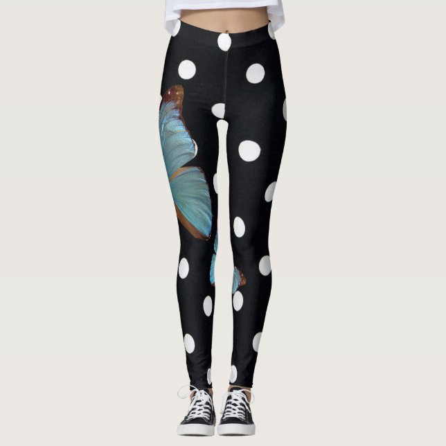 Polkaen pricker flugan leggings (Framsida)
