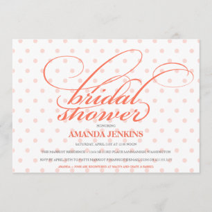 Polkaen pricker inbjudningskort för möhippan