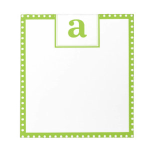 Polkaen pricker monogramen anteckningsblock