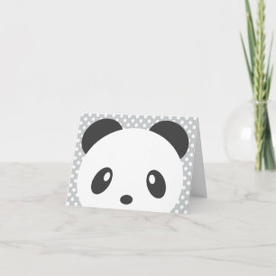 Polkaen pricker pandaen noterar kortet kort