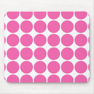 Polkaen pricker polka dots för shock rosa för musmatta
