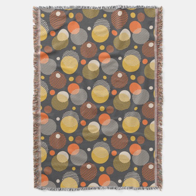 Polkaen pricker randmönster filt (Framsidan Vertikal)