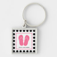 Polkaen pricker & rosa flinflip flops