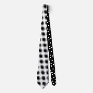 Polkaen pricker svart- & vitslipsen slips