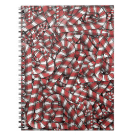Polkagrisar för trådbunden röd stripe-Abstrakt Anteckningsbok