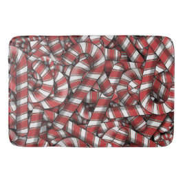 Polkagrisar för trådbunden röd stripe-Abstrakt Badrumsmatta