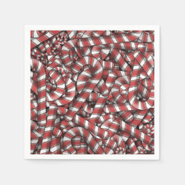 Polkagrisar för trådbunden röd stripe-Abstrakt Pappersservett