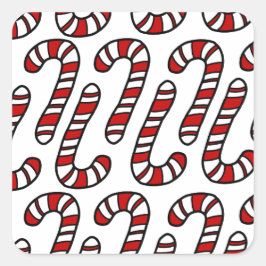 Polkagrisar Fyrkantigt Klistermärke