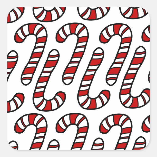 Polkagrisar Fyrkantigt Klistermärke (Framsida)