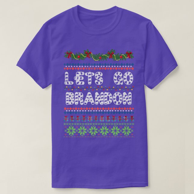 Polkagrisar GoBrandon Sarcastic Meme Ugly Christma T Shirt (Design framsida)