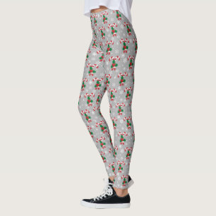 polkagrisar leggings