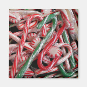 Polkagrisar och prermints jul-Helgdag Magnet
