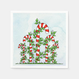 Polkagrisar och vinjur Jul Napkin Pappersservett