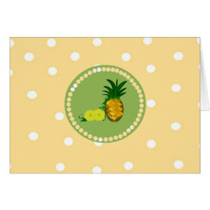 Polkprickar Och Pineapple OBS Kort