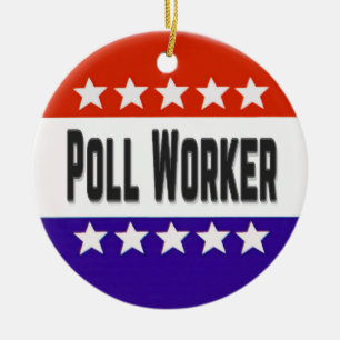 Poll Worker Julgransprydnad Keramik