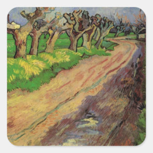 Pollarsvidar av Vincent van Gogh Fyrkantigt Klistermärke