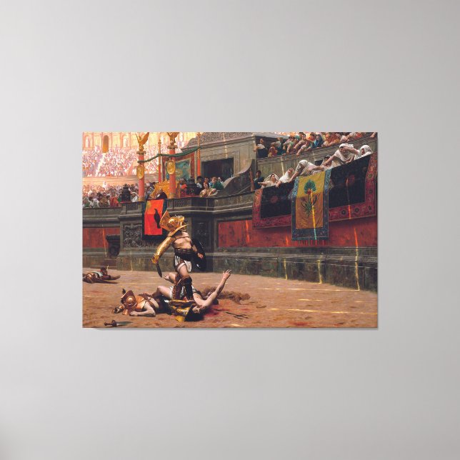 Pollice Verso omslagen arbetsyta på 53,5 tum x 35, Canvastryck (Framsida)