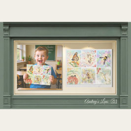 Pollinator Classroom Valentines - 6 per Sheet  Brevhuvud