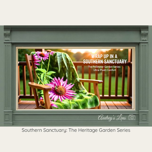 Pollinator Garden Floral Soft Fleece Throw (Skapare uppladdad)