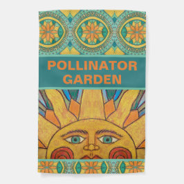 Pollinator Garden Sol Mandala Flagga
