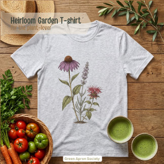 Pollinator Trädgård Botanisk Illustration T Shirt