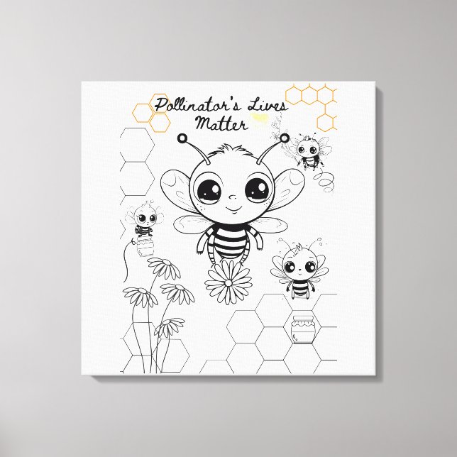 Pollinators Lives Matter Canvastryck (Framsida)