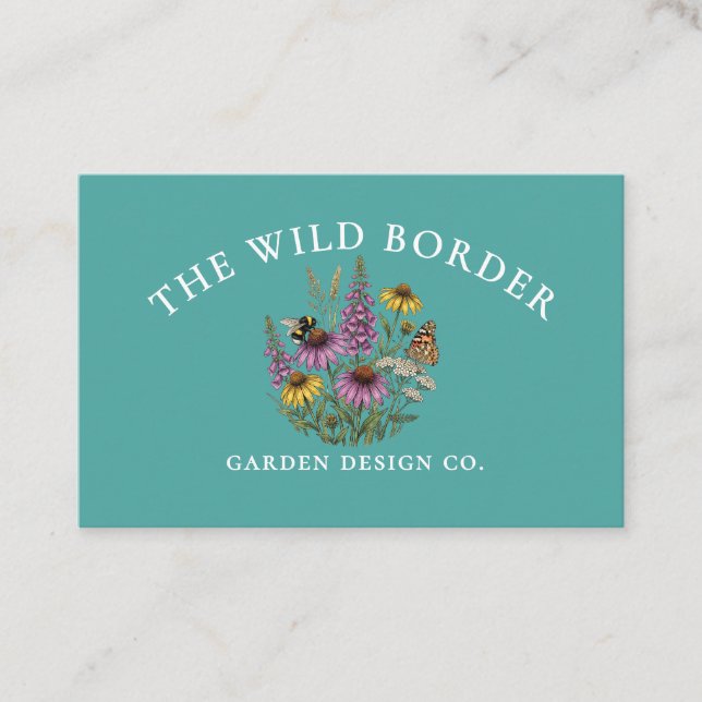 Pollinatorvänlig Trädgårdsdesigner Visitenkort Visitkort (Framsida)