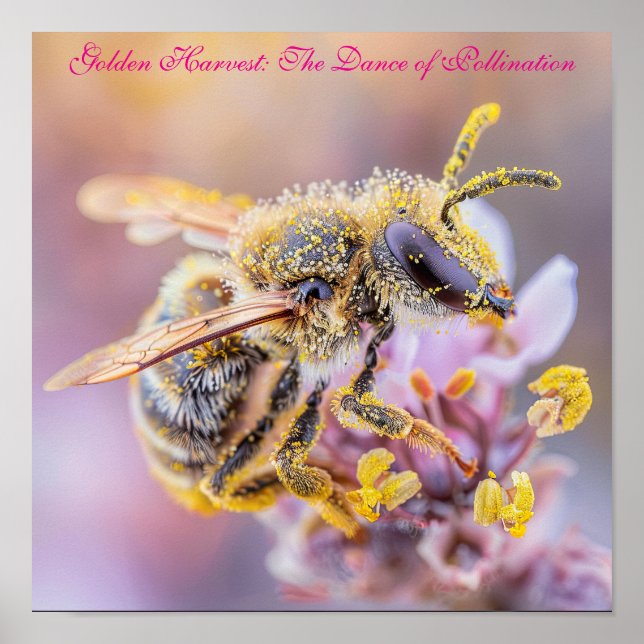 pollinerad perfektion: Bönsmakrofotografi Poster (Framsidan)