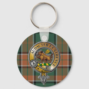 Pollock Tartan & Badge Nyckelring
