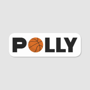 Polly Basketball Namnbricka