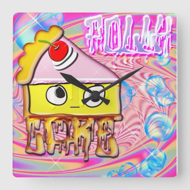 Polly Cake - Tortina - Fyrkantig Klocka (Framsida)