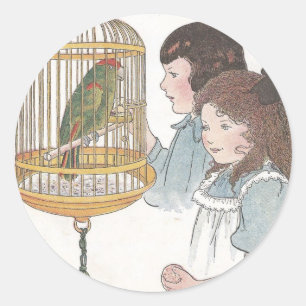 Polly the Parrot Runt Klistermärke