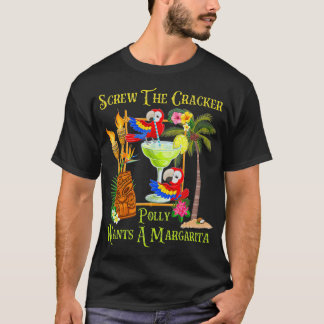 Polly vill ha en Margarita Tropical Vacation Parro T Shirt