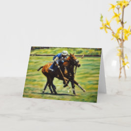 Polo Action Polohäst Ryttare Konst Gratulationskor Kort