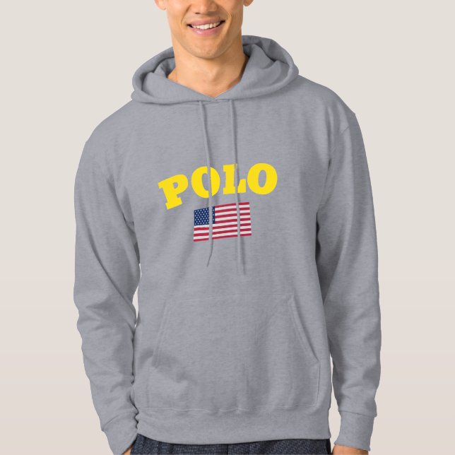 POLO America Klubb USA flagga True Classic Tee Hoodie (Framsida)