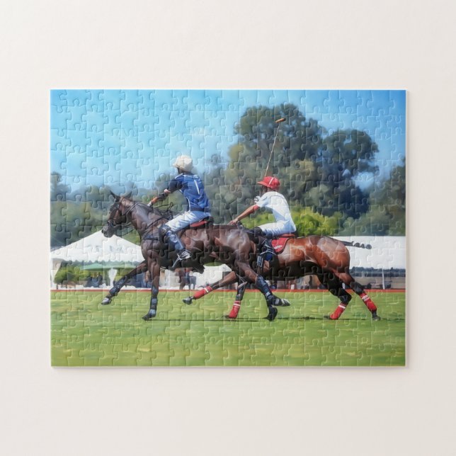 Polo Art Horses Sports Puzzle Pussel (Horisontell)